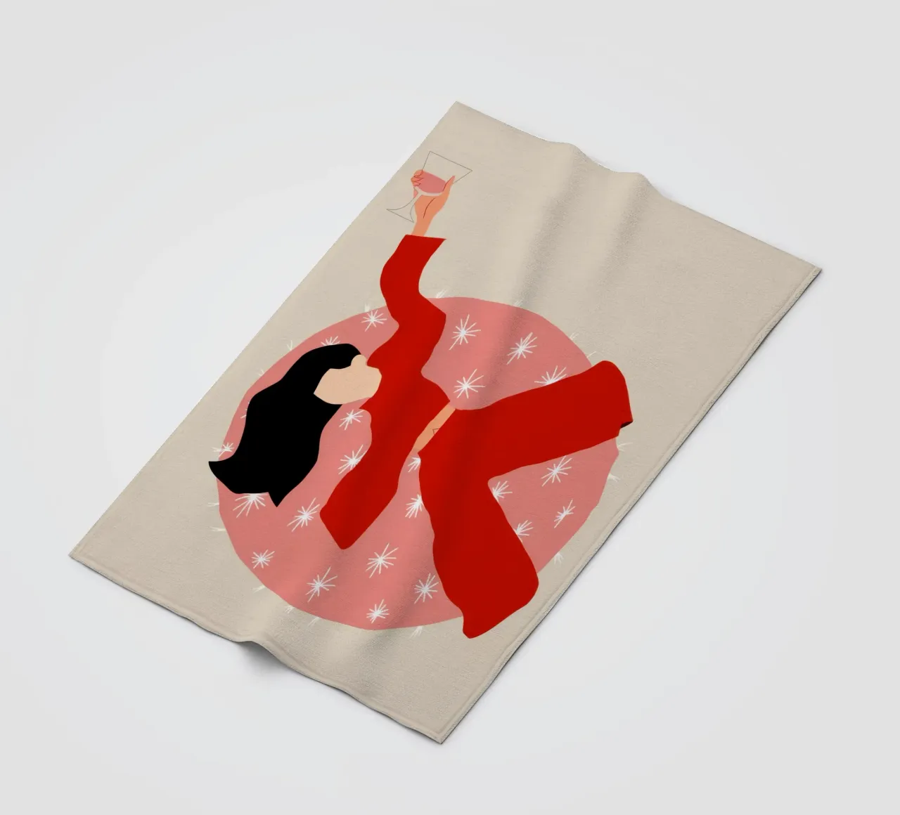 Vino Celeste Riposo coperta in pile da Line Fable