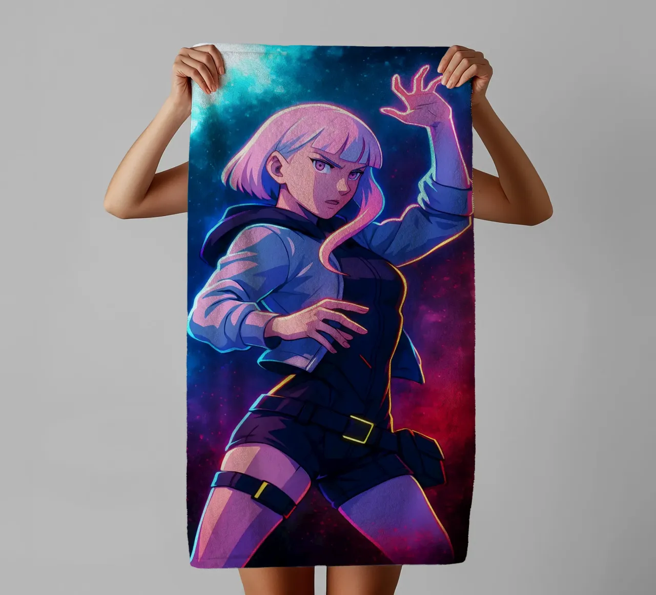 Soul Of Cyberpunk Edgerunners LUCY asciugamano da bagno da DGSoulheroes