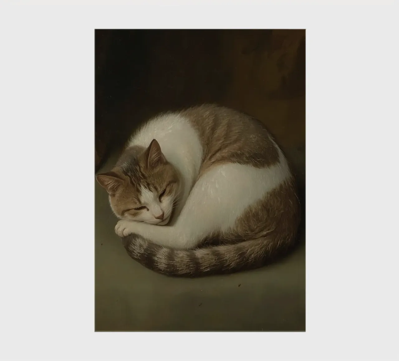 Chat paisible endormi, recroquevillé sur une surface lisse carnet de notes de DesignDoodle