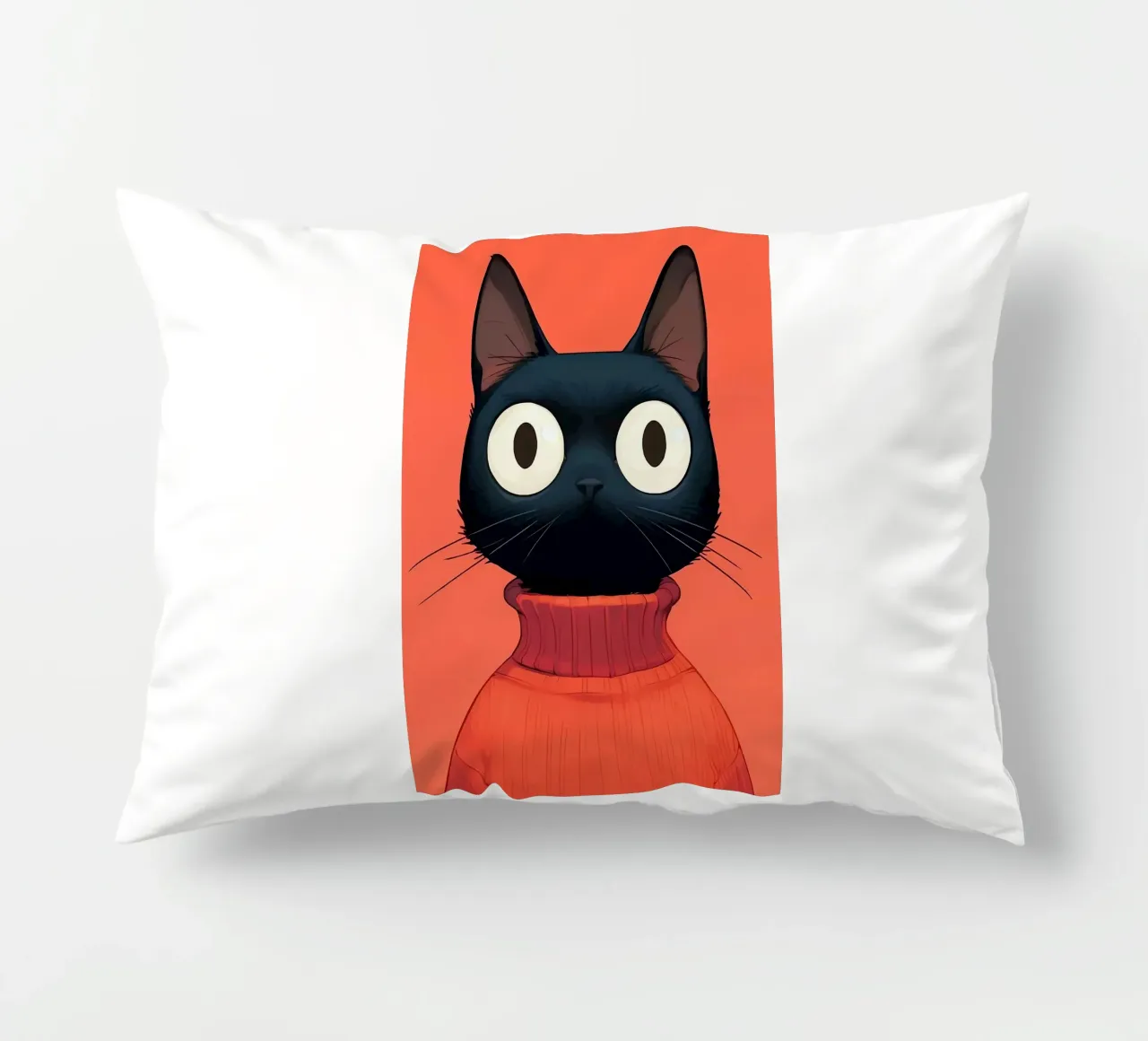 Black Cat decorative cushion by Arjun
