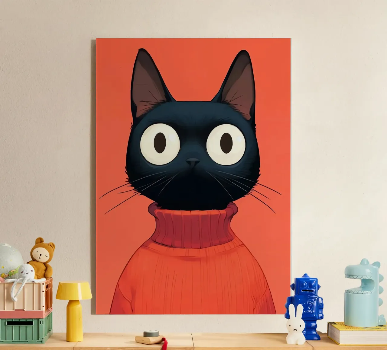 Gatto nero plexiglass da Arjun