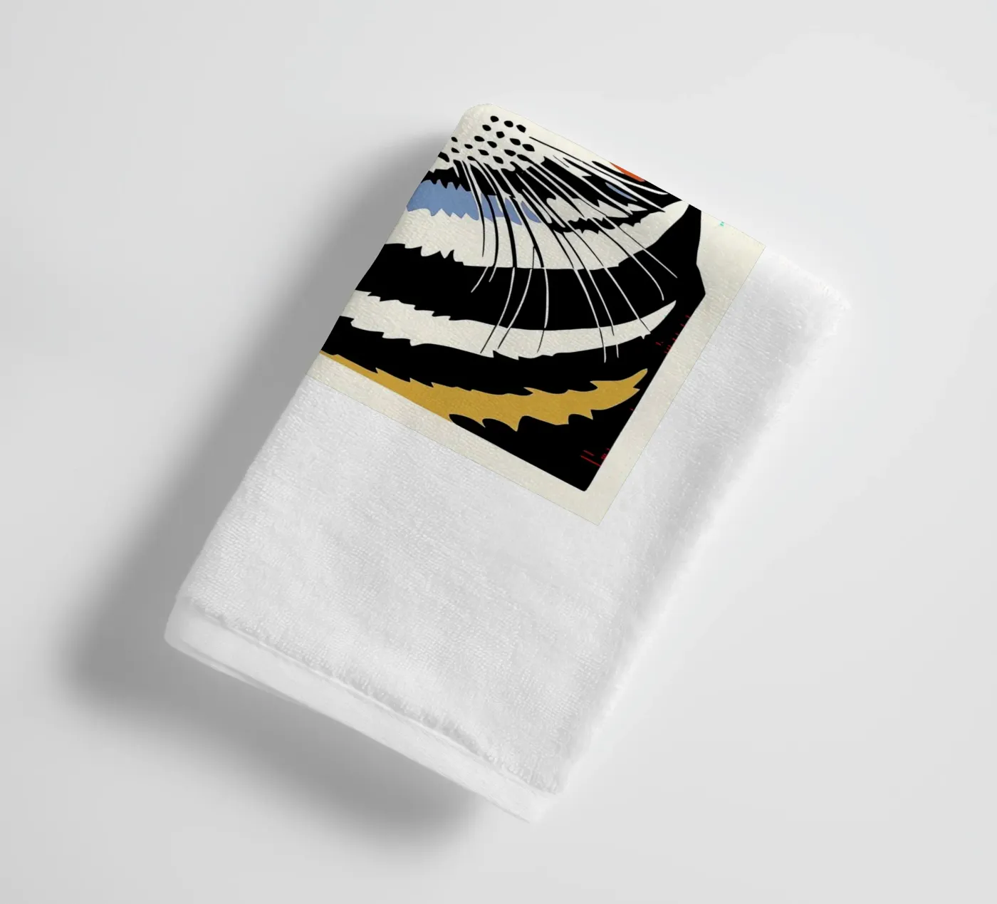 Hello Cat towel by Arjun