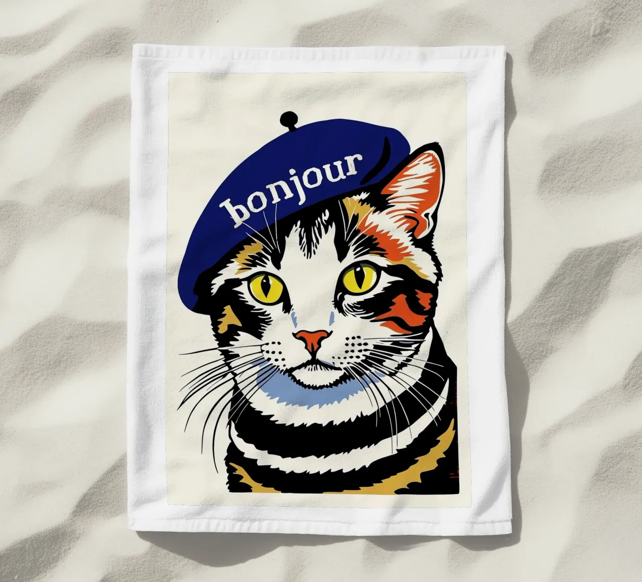 Ciao gatto telo mare da Arjun