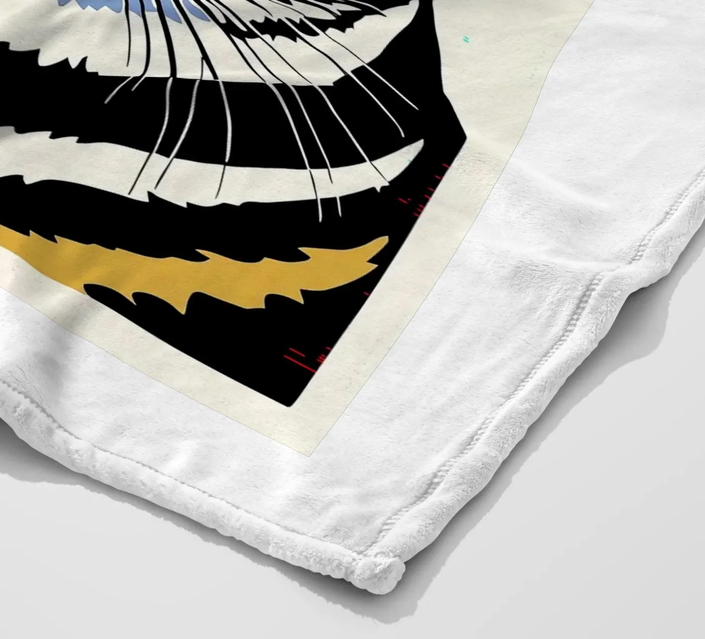 Hello Cat fleece blanket by Arjun