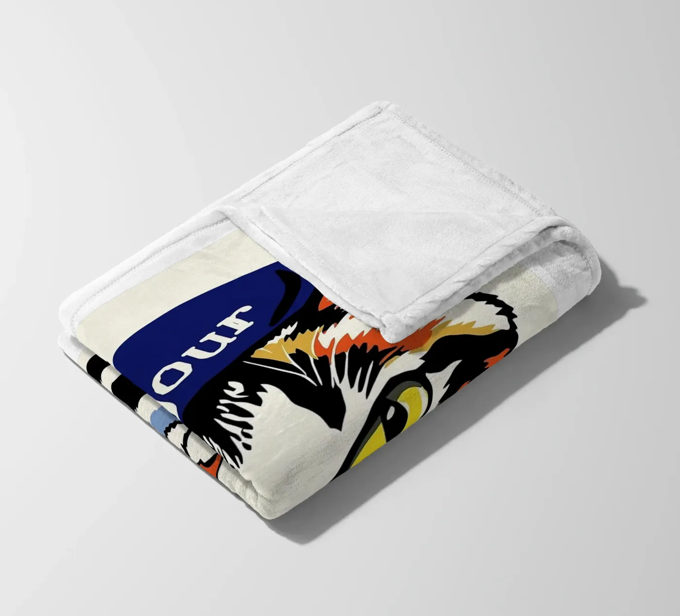 Hello Cat fleece blanket by Arjun