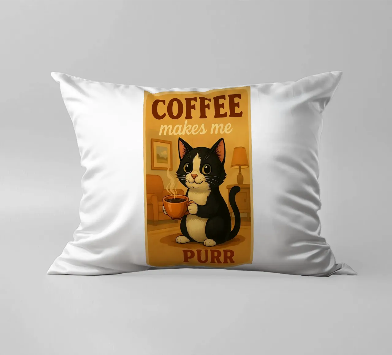Il caffè mi fa fare le fusa cuscino da Arjun