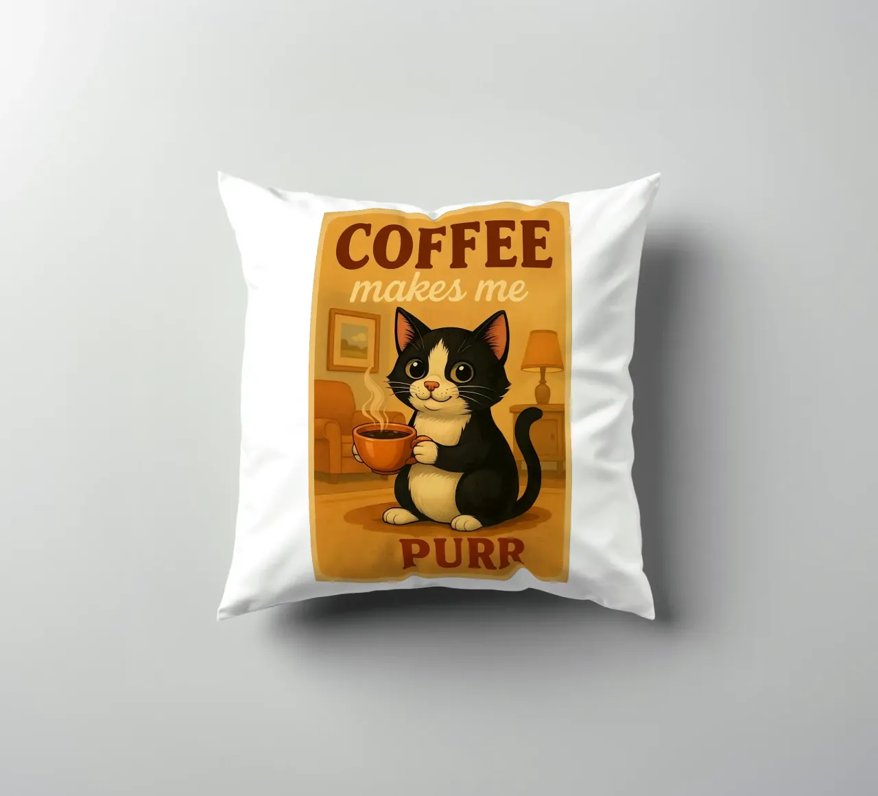 Il caffè mi fa fare le fusa cuscino da Arjun