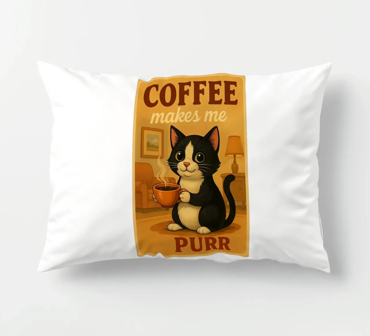 Il caffè mi fa fare le fusa cuscino da Arjun