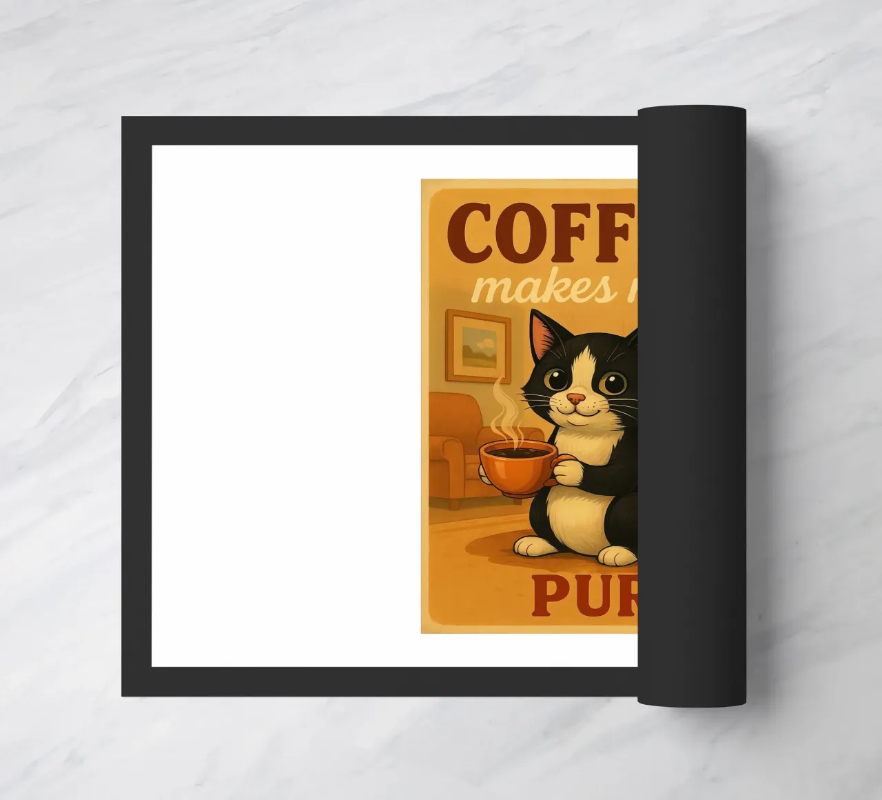 Il caffè mi fa fare le fusa zerbino da Arjun