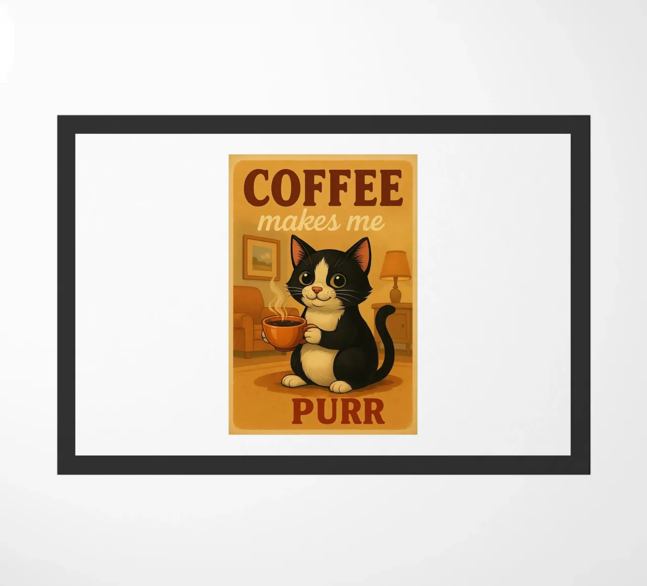 Il caffè mi fa fare le fusa zerbino da Arjun