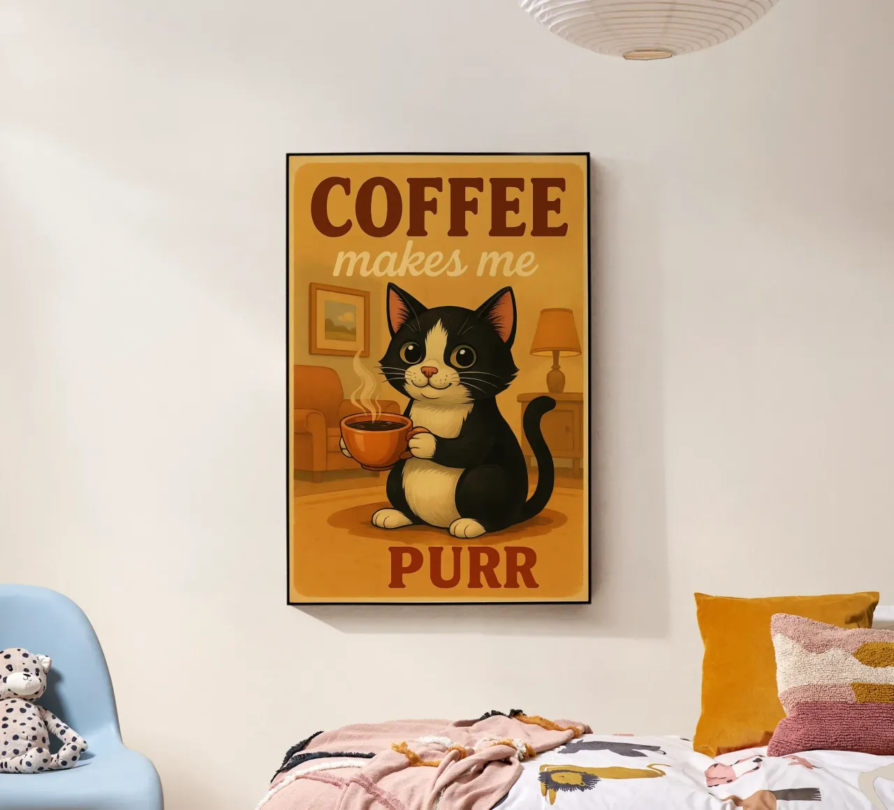 Il caffè mi fa fare le fusa plexiglass da Arjun