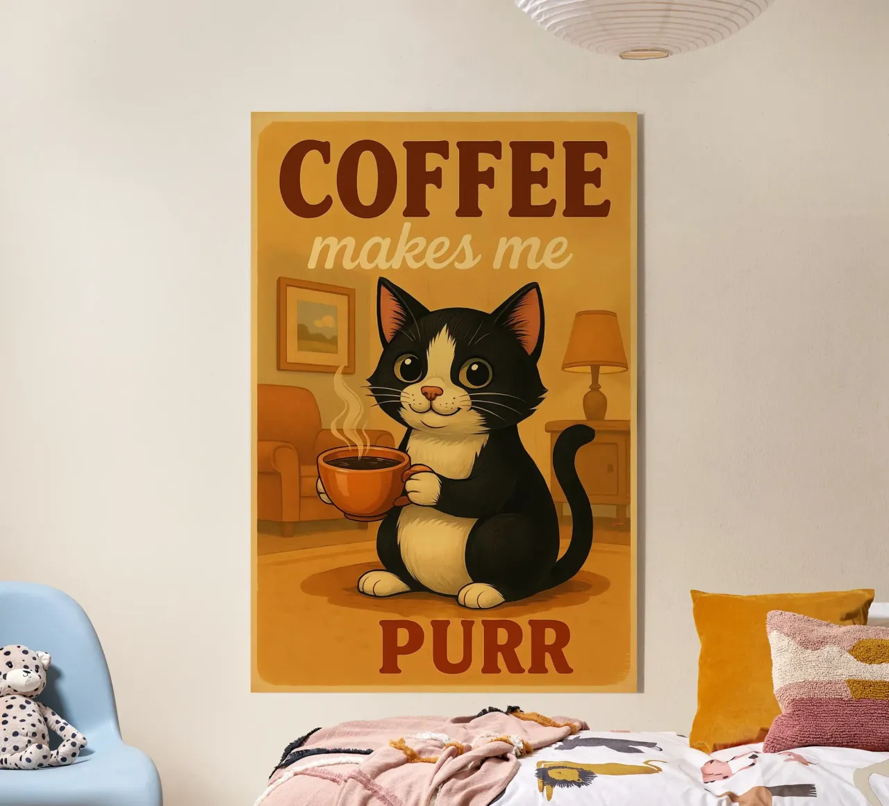 Il caffè mi fa fare le fusa plexiglass da Arjun