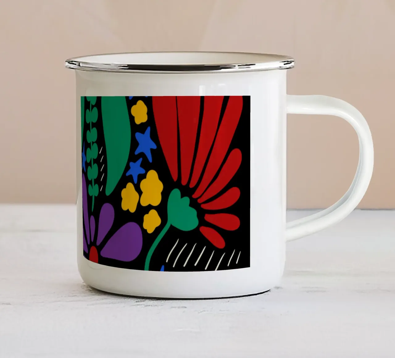 Dream today enamel mug by TijanaArtStudio88