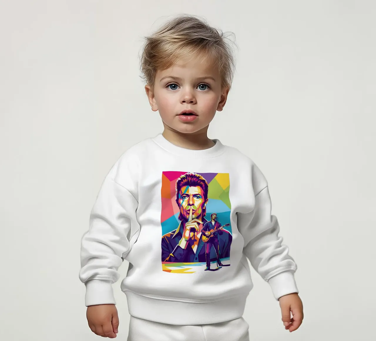 David Bowie - WPAP art style (1) felpa neonato da Hantamrata