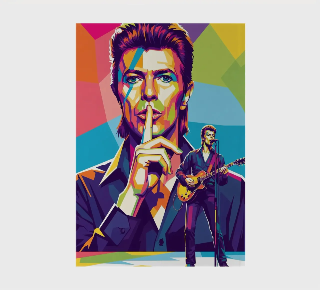 David Bowie - WPAP art style (1) notebook by Hantamrata