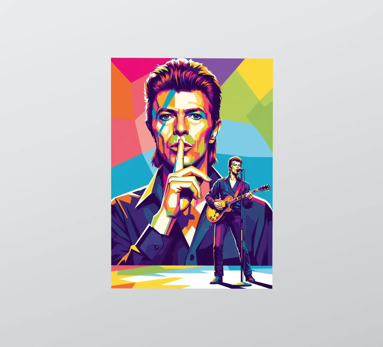David Bowie - WPAP art style (1) adesivo da Hantamrata