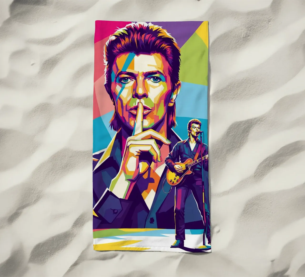 David Bowie - WPAP art style (1) telo mare da Hantamrata