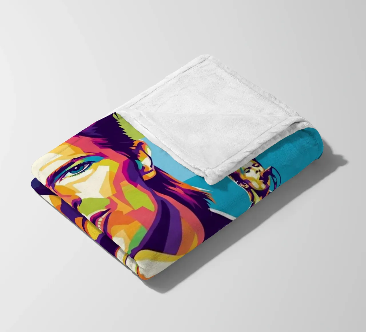 David Bowie - WPAP art style (1) coperta in pile da Hantamrata