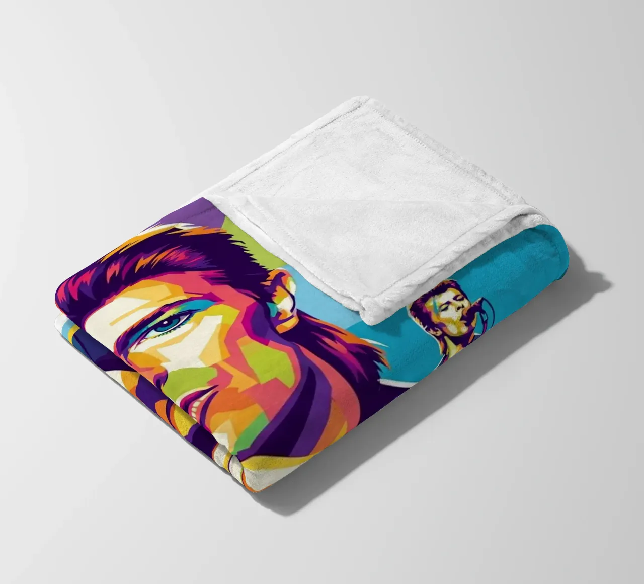 David Bowie - WPAP art style (1) coperta in pile da Hantamrata