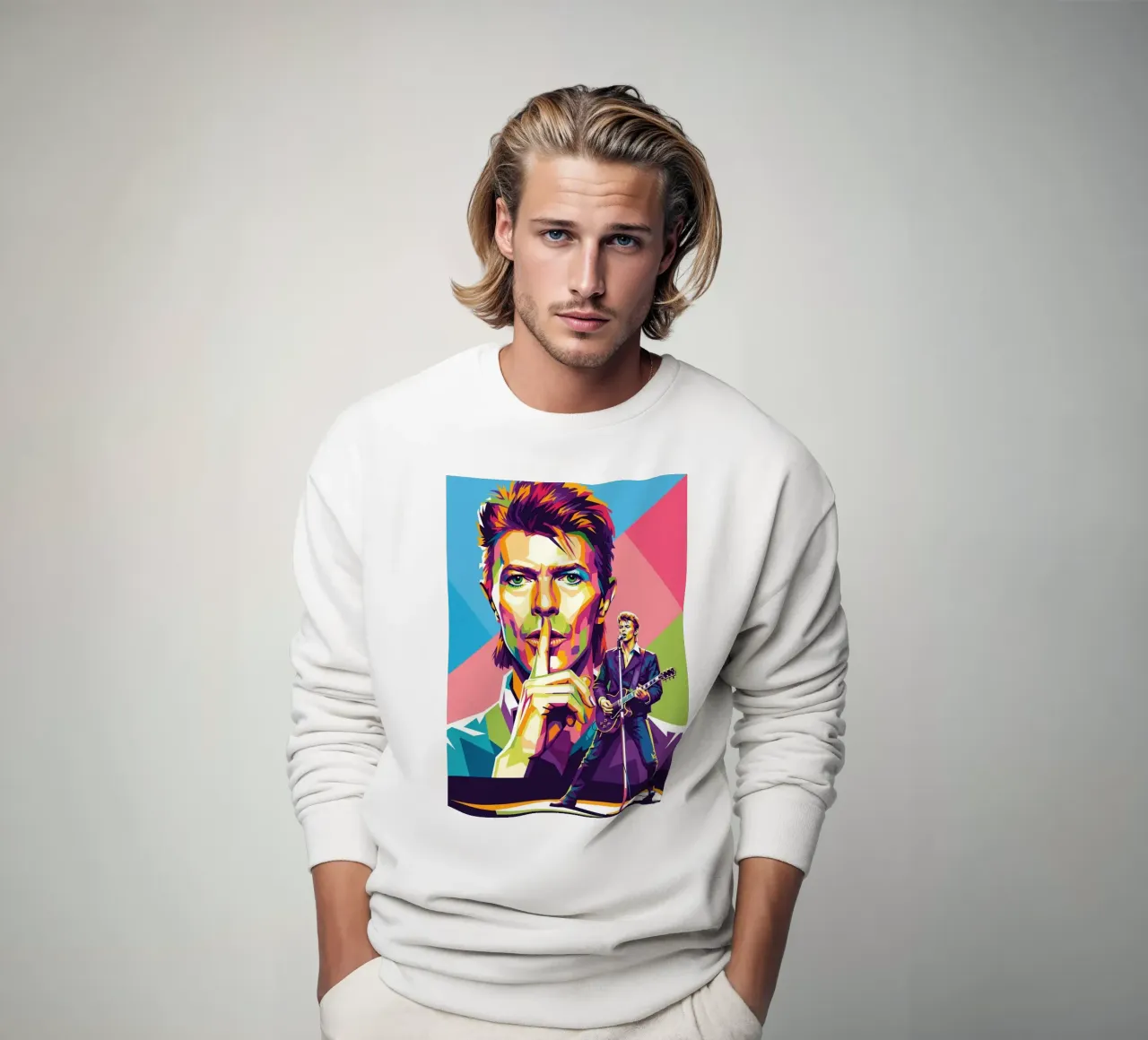 David Bowie - WPAP art style (2) felpa da Hantamrata