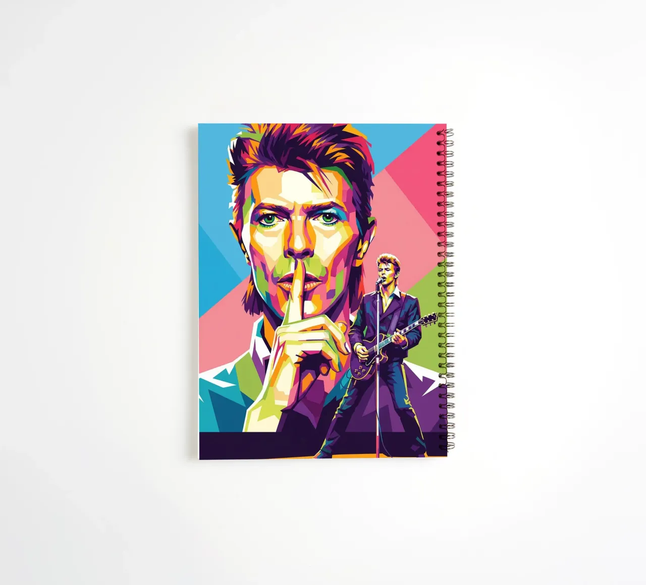 David Bowie - WPAP art style (2) diario ad anelli da Hantamrata