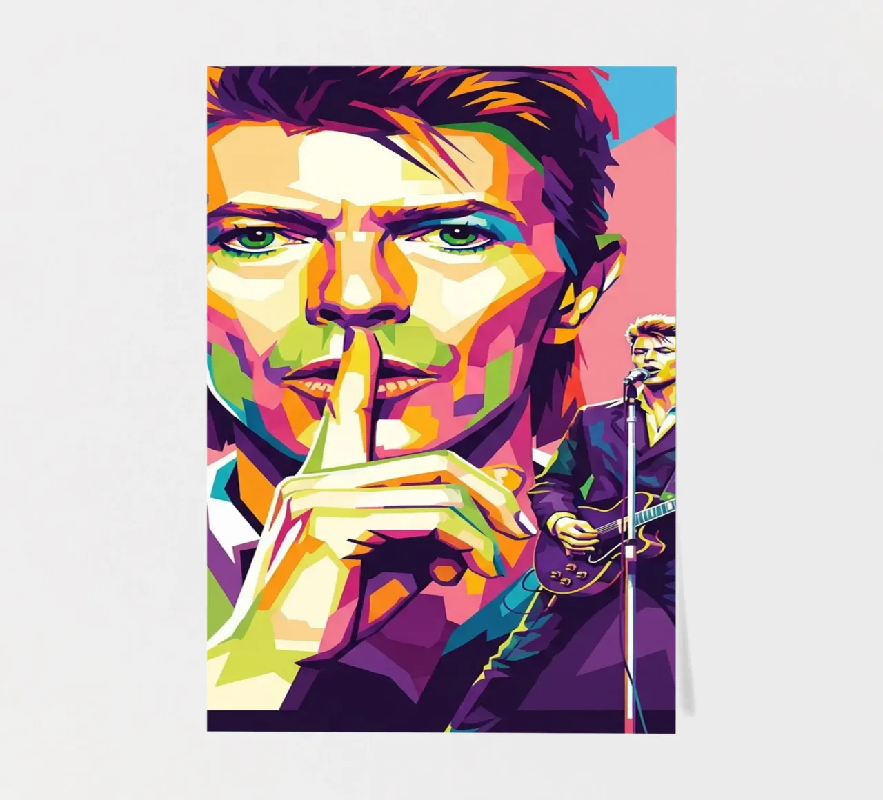 David Bowie - WPAP art style (2) foglio adesivo da Hantamrata