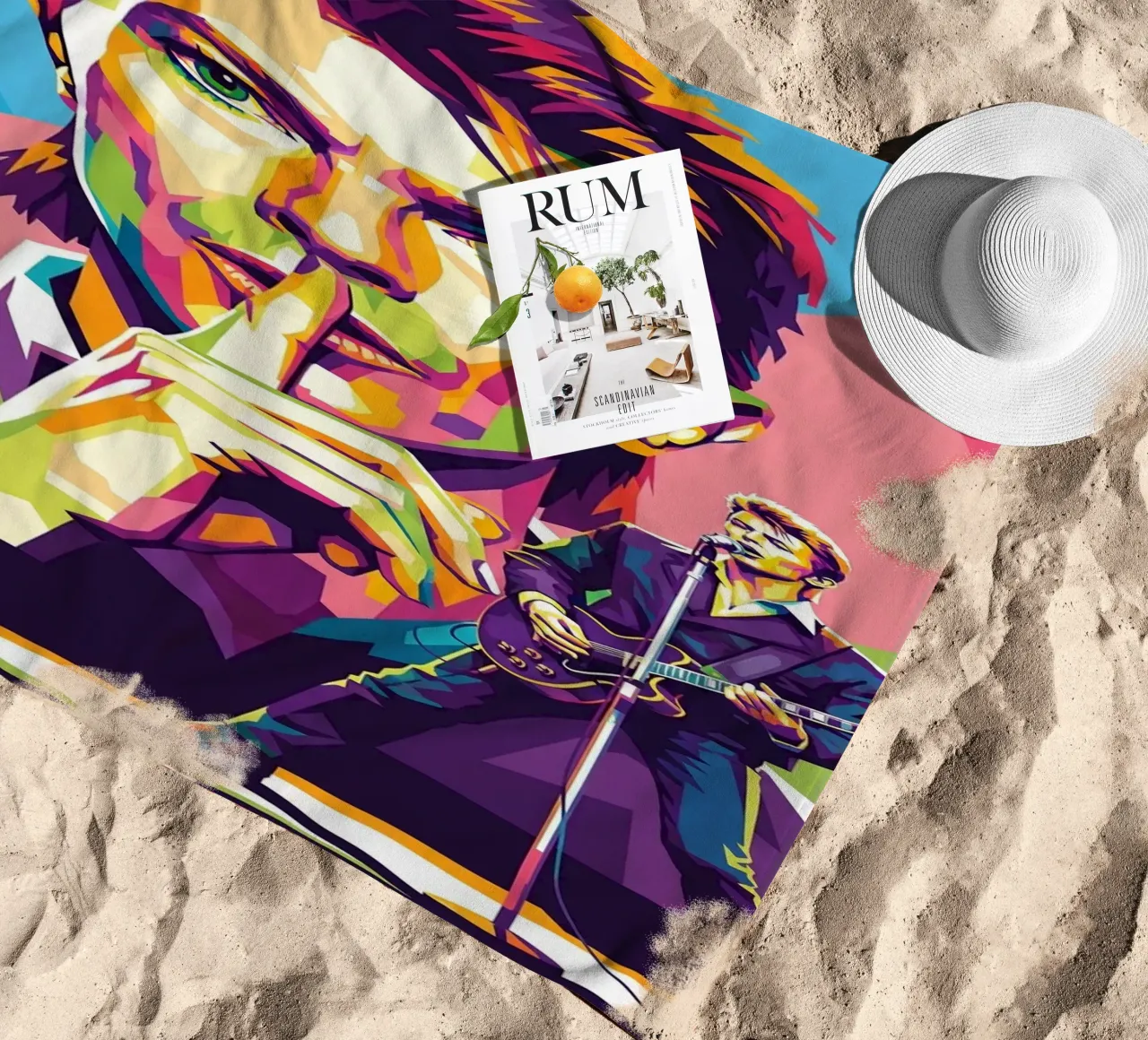 David Bowie - WPAP art style (2) telo mare da Hantamrata