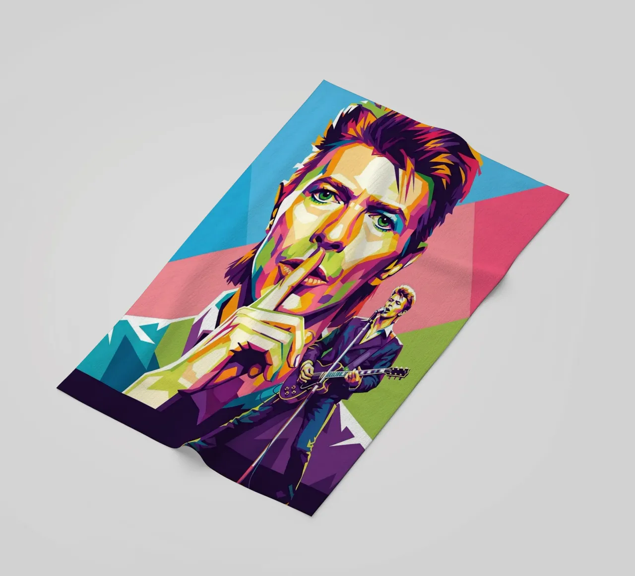 David Bowie - WPAP art style (2) telo mare da Hantamrata