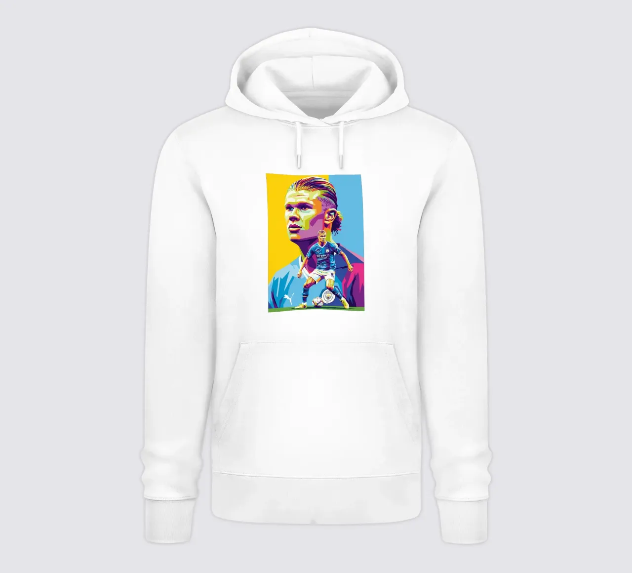 Erling Haaland - WPAP art style (1) felpa con cappuccio da Hantamrata