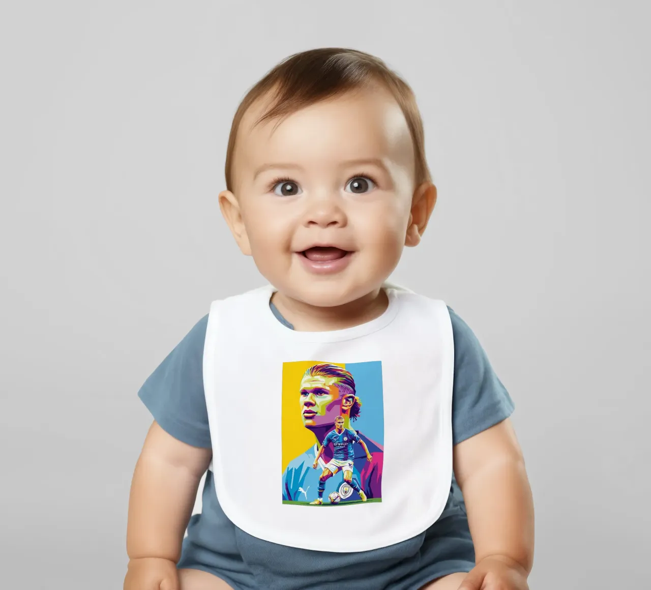 Erling Haaland - WPAP art style (1) bavaglino da Hantamrata