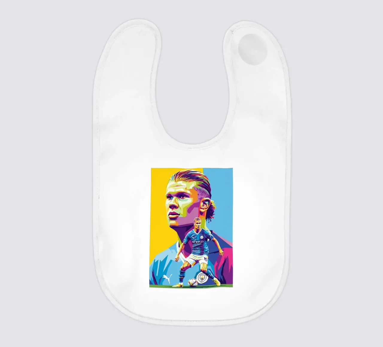 Erling Haaland - WPAP art style (1) bavaglino da Hantamrata
