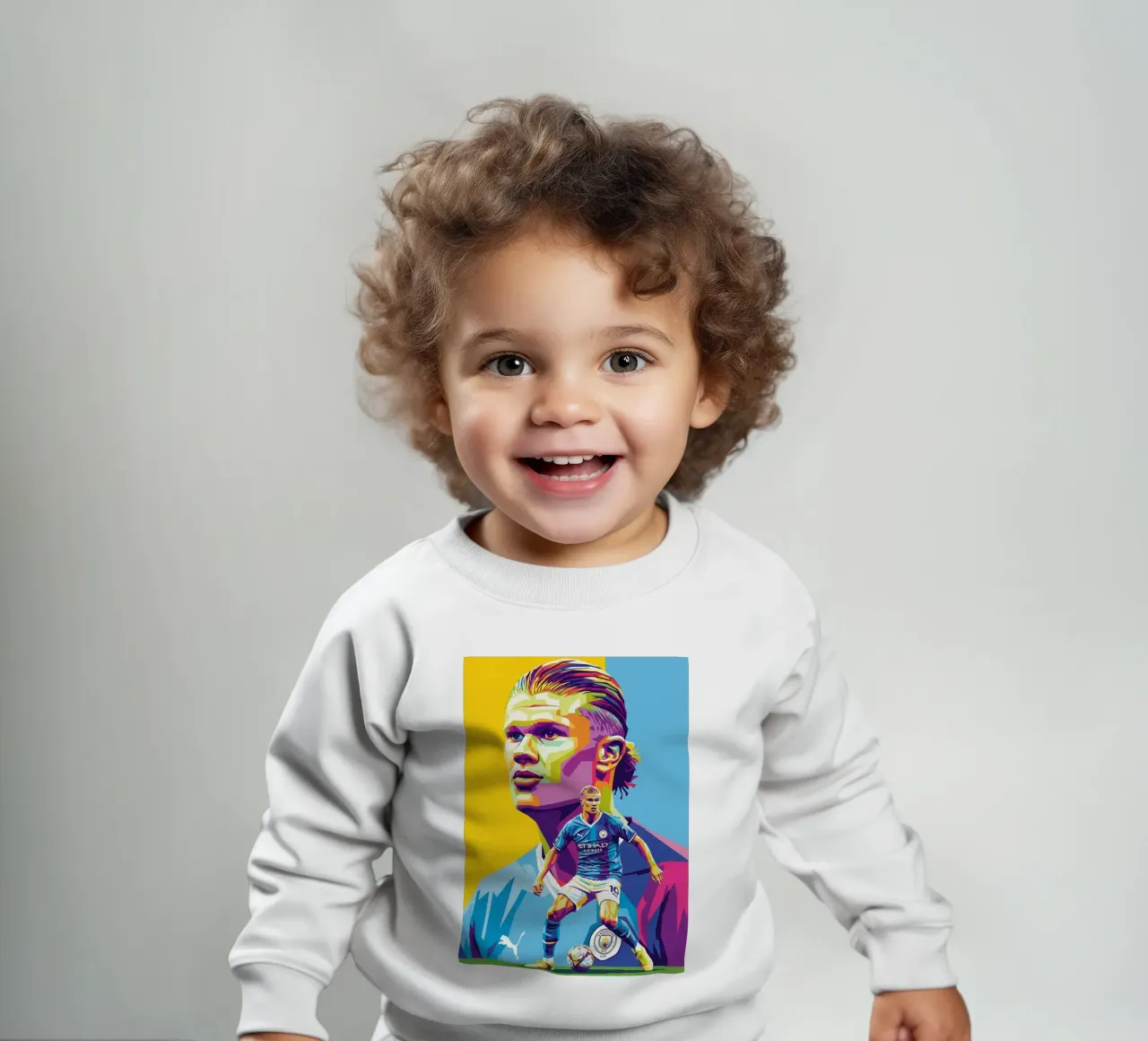 Erling Haaland - WPAP art style (1) felpa neonato da Hantamrata