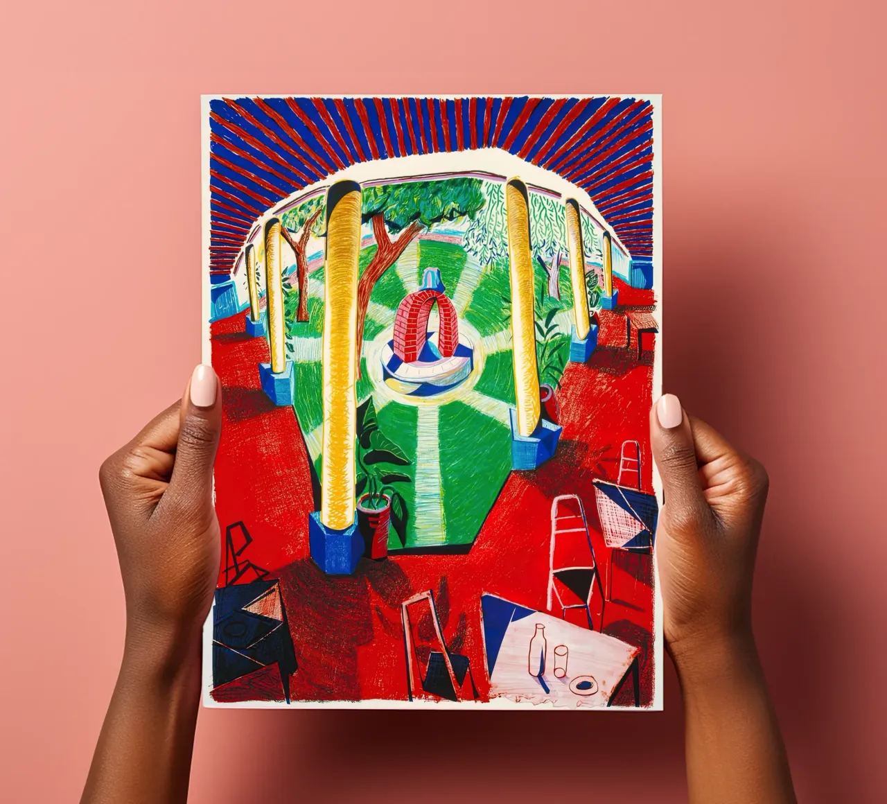 david hockney 59 foglio adesivo da LuppiLappi