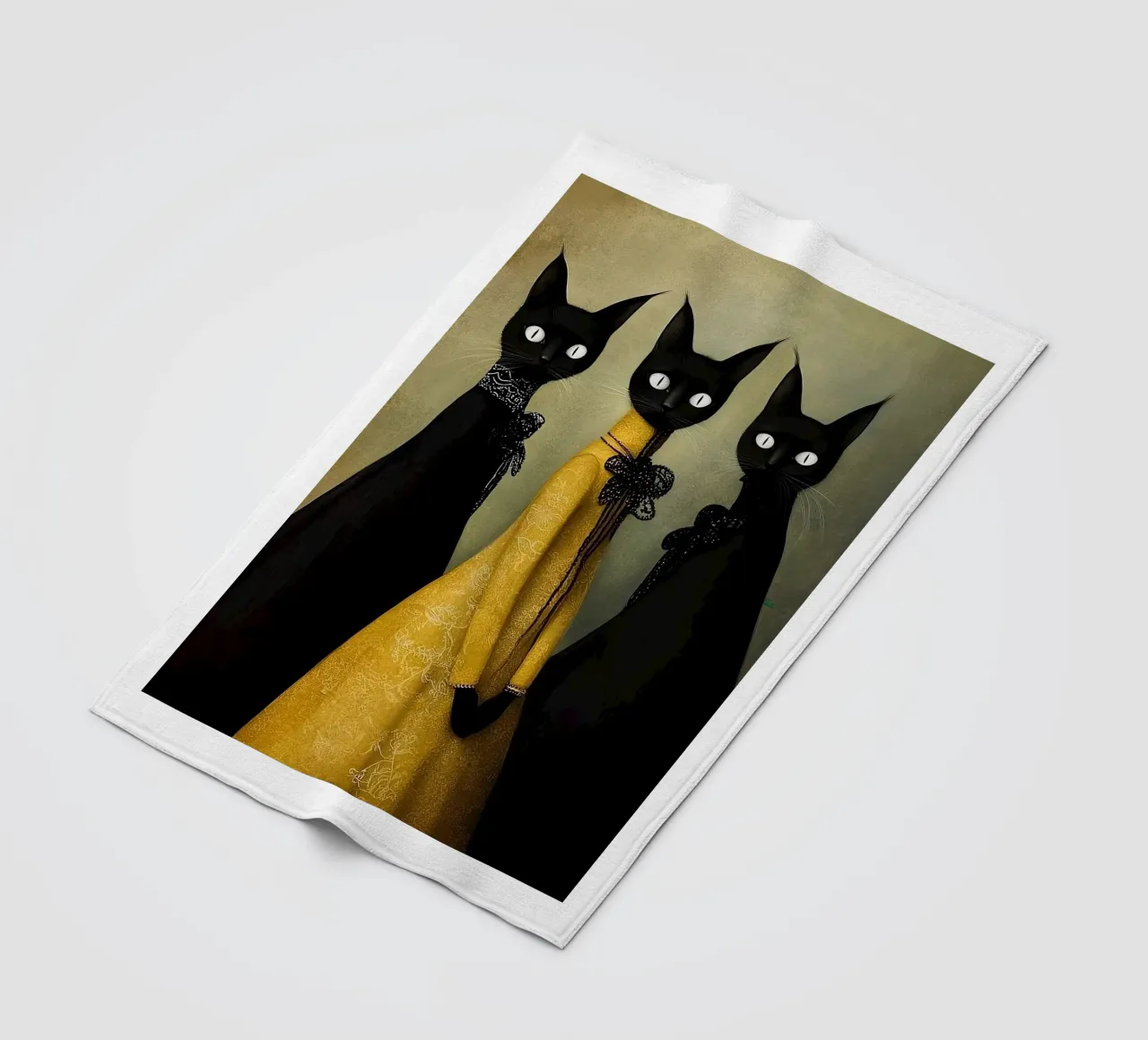 Tre gatti neri coperta in pile da Manuela