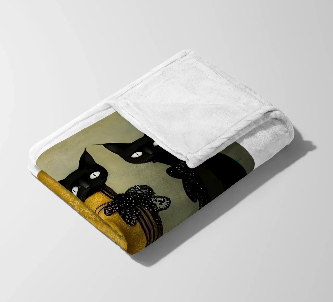Tre gatti neri coperta in pile da Manuela