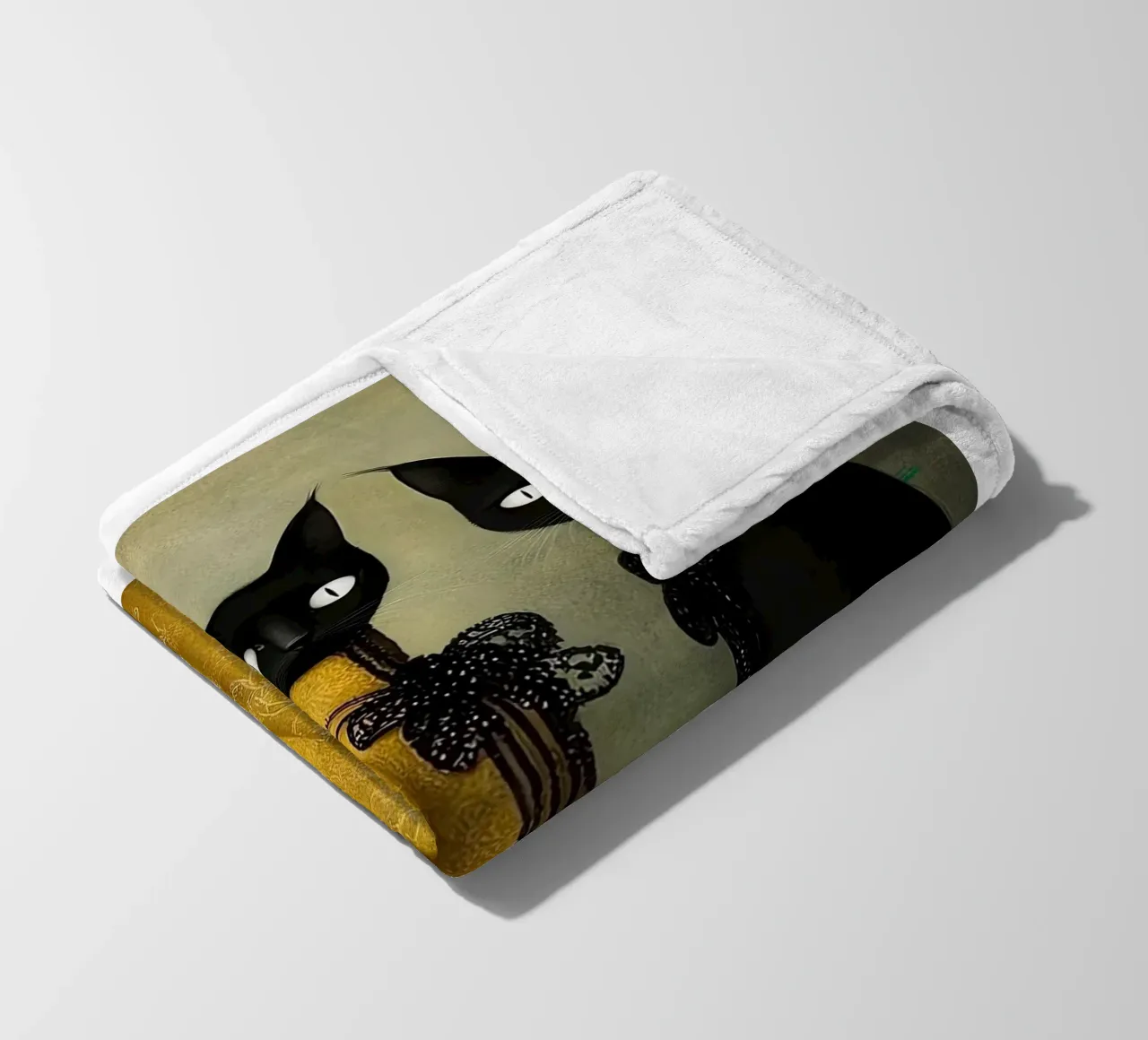 Tre gatti neri coperta in pile da Manuela