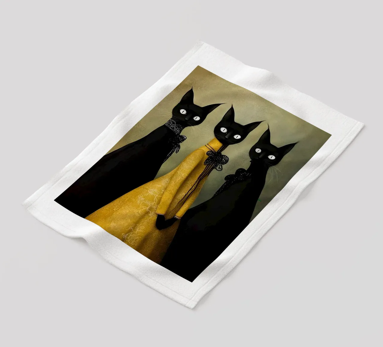 Tre gatti neri coperta in pile da Manuela