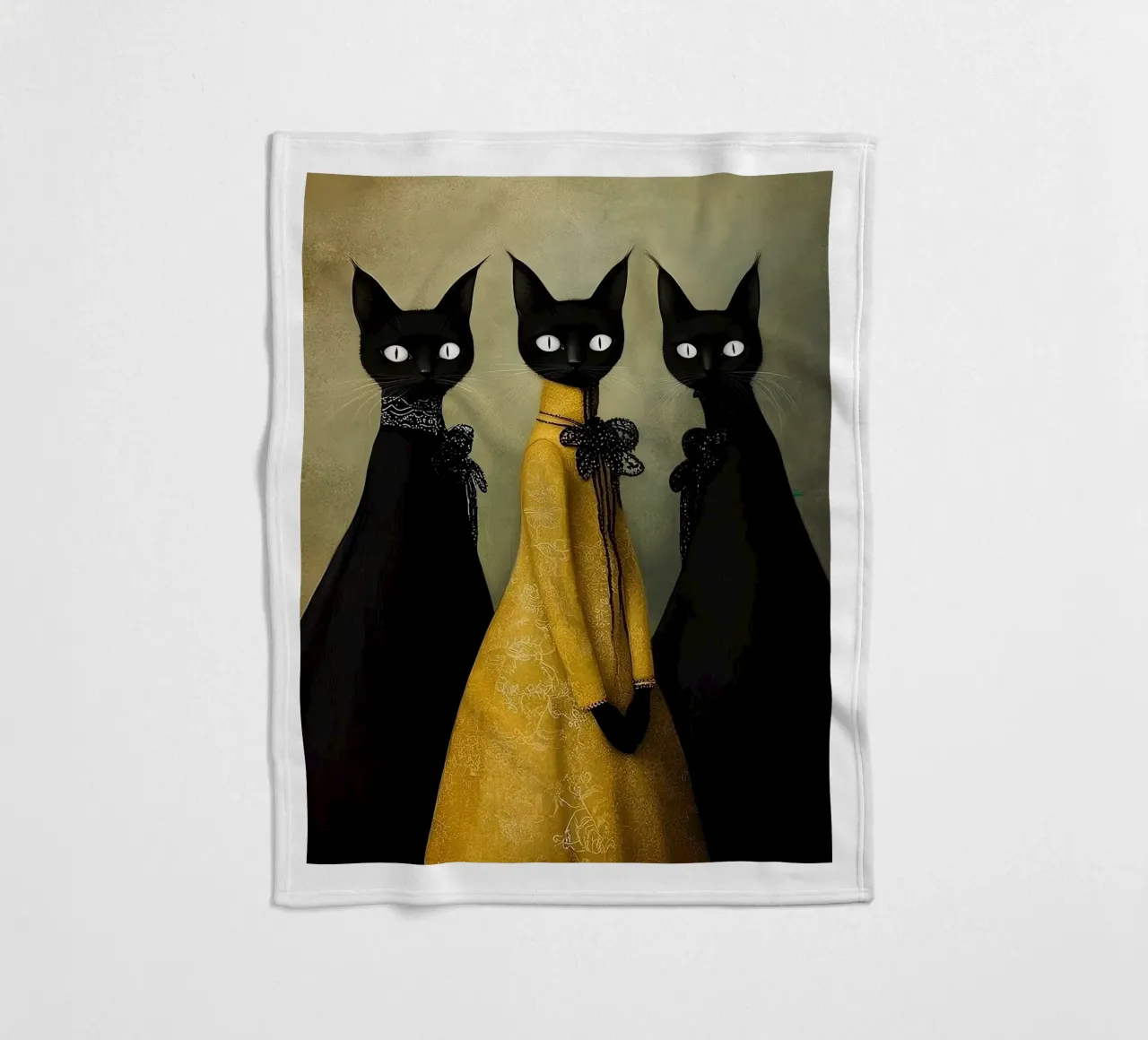 Tre gatti neri coperta in pile da Manuela