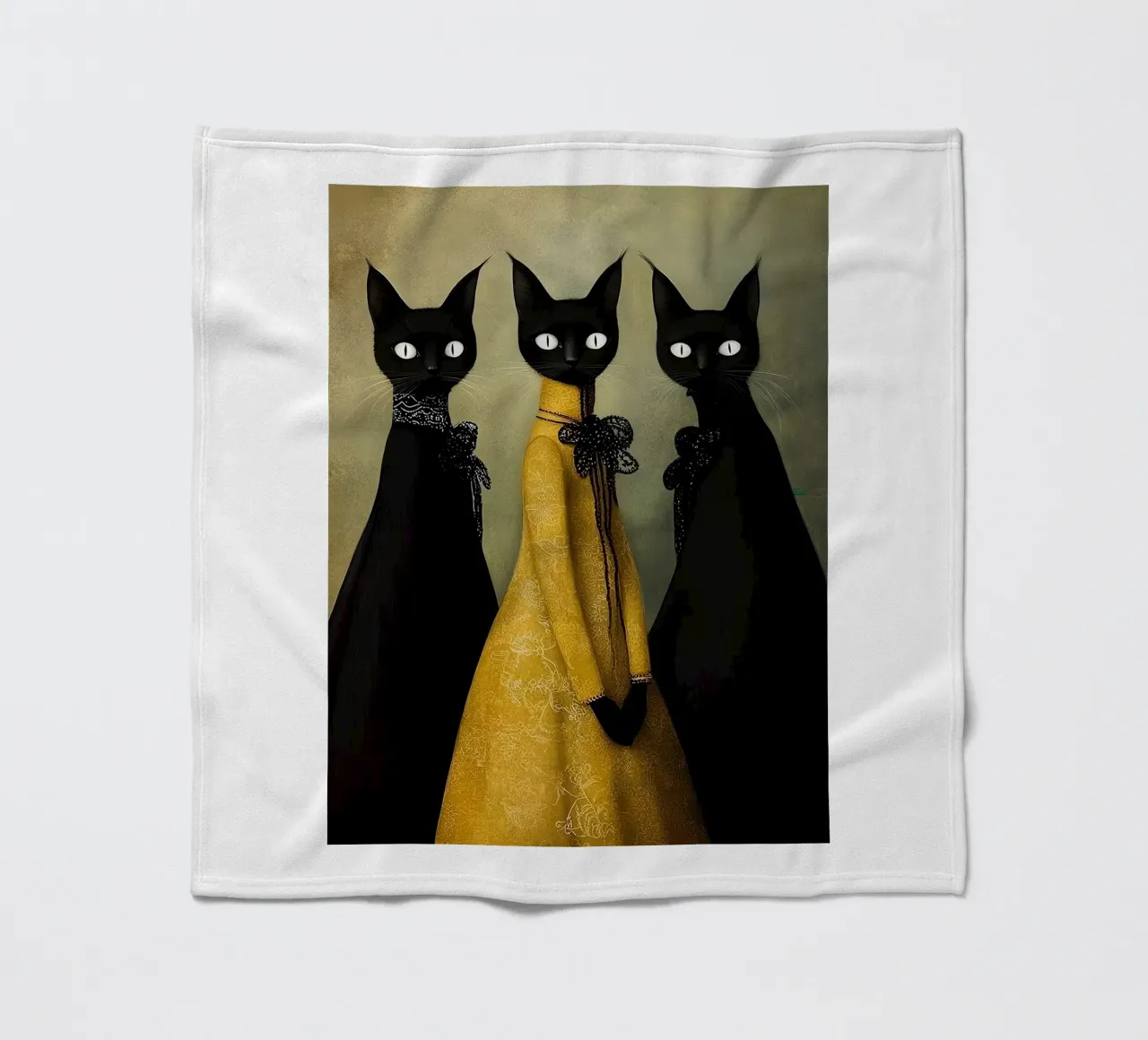 Tre gatti neri coperta in pile da Manuela