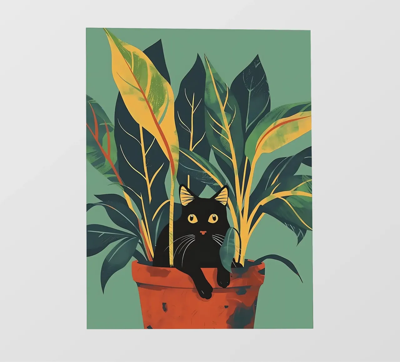 Gatto nero telo in pvc da Manuela