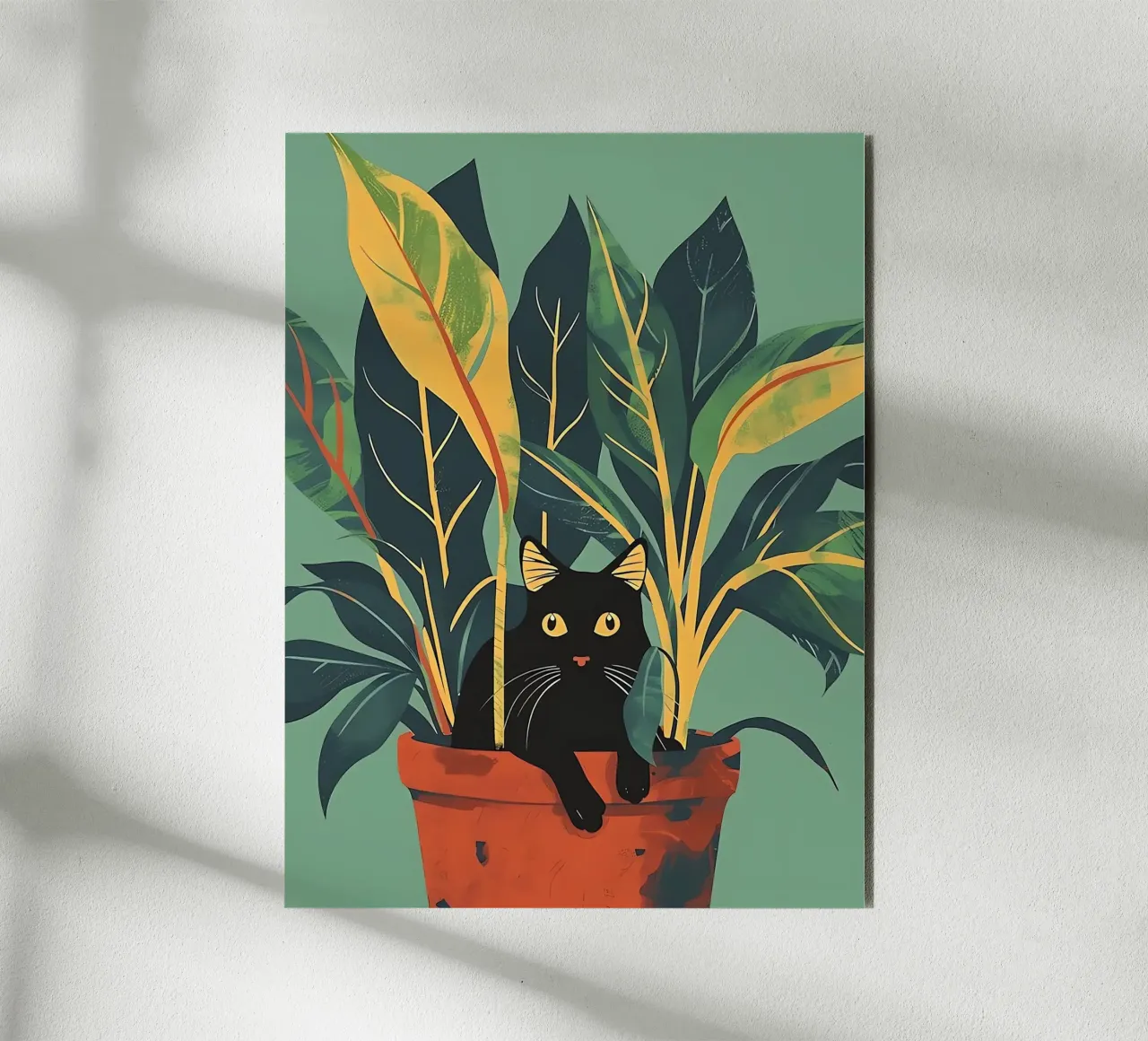 Gatto nero alluminio dibond da Manuela