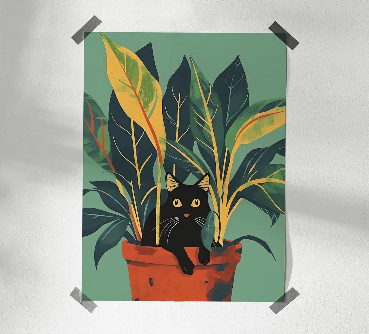 Gatto nero carta hahnemühle da Manuela