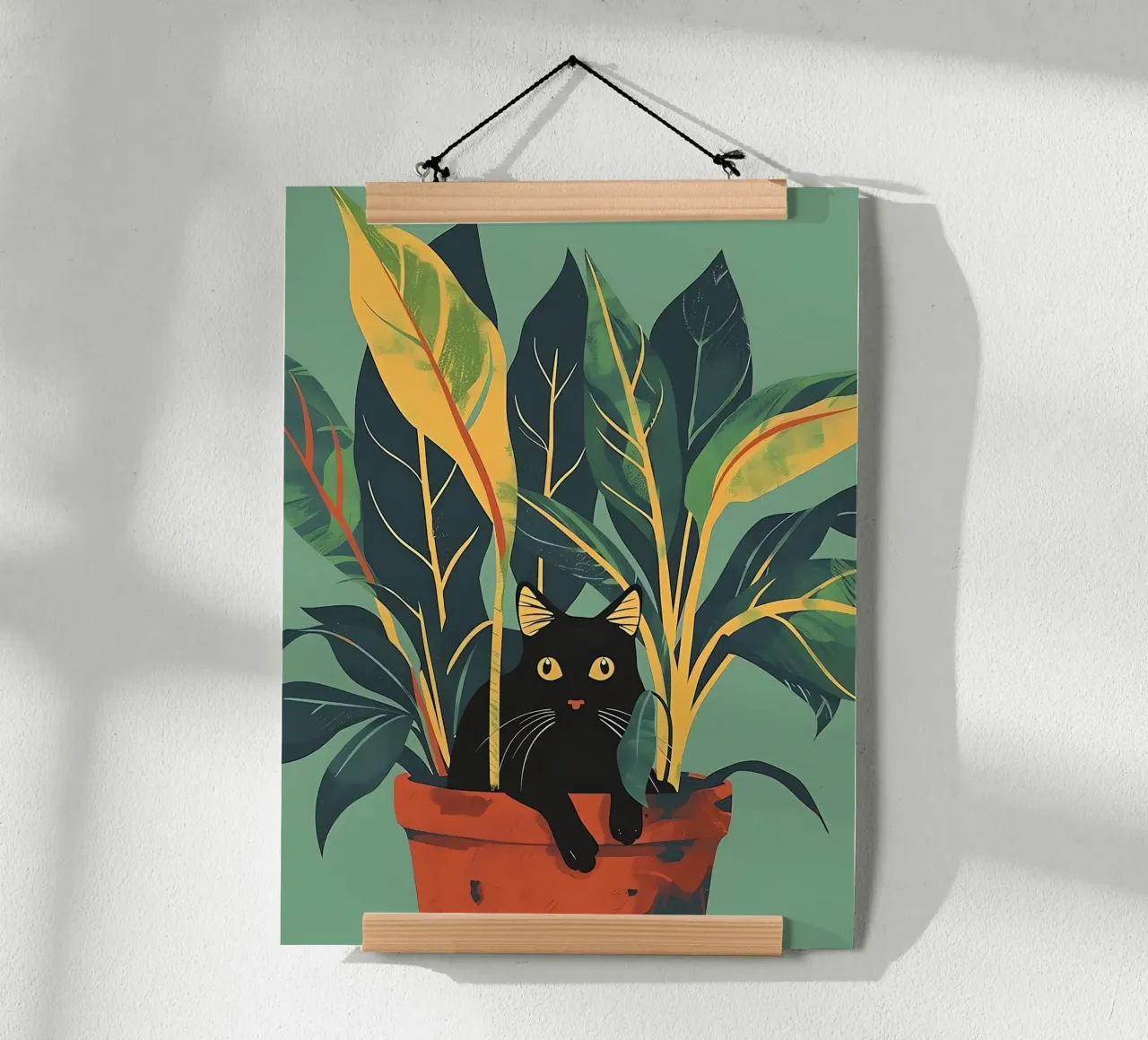 Gatto nero carta hahnemühle da Manuela