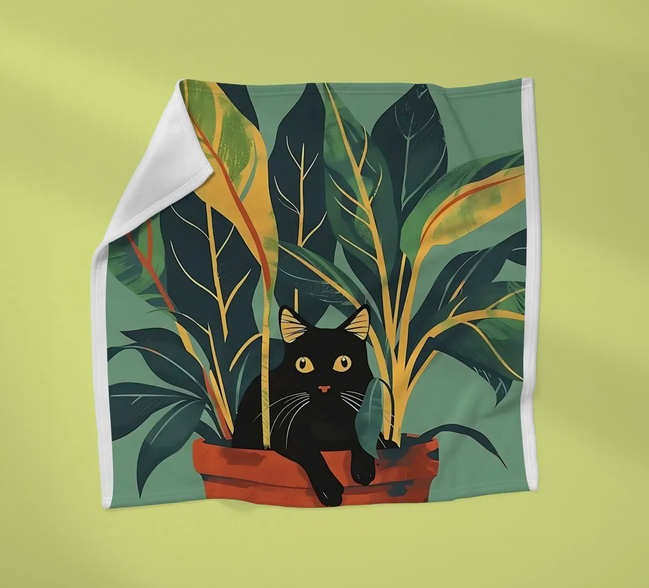 Gatto nero coperta in pile da Manuela