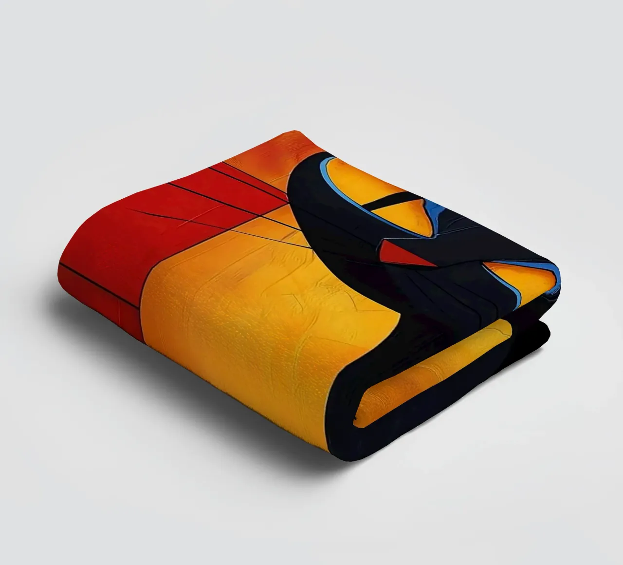 Kleurrijke abstracte kat badhanddoek van Kaden