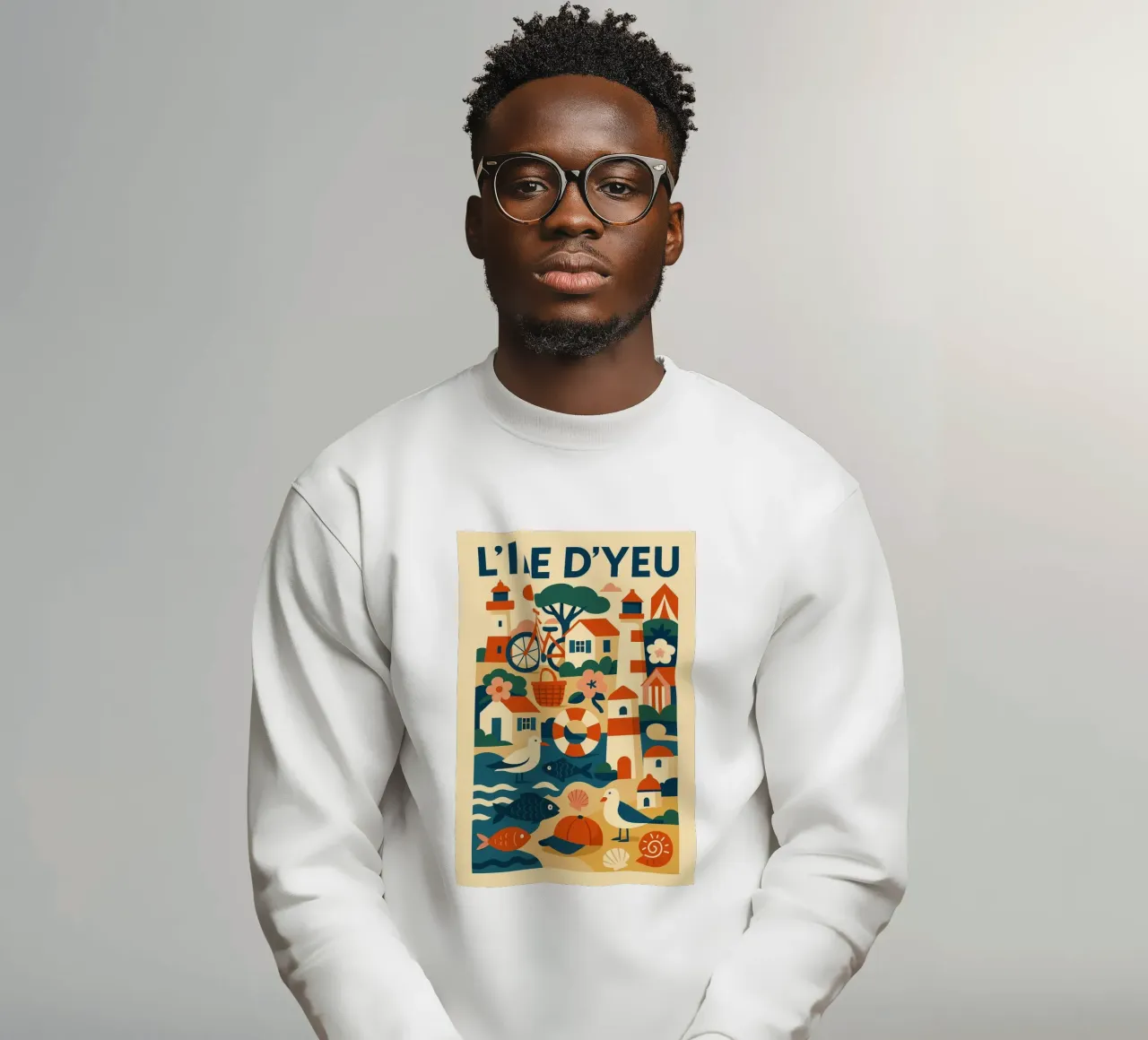 L'ILE D'YEU - The wine poster sweatshirt by JETLAG | affiches voyage