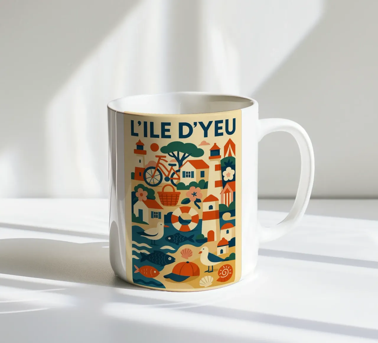 L'ILE D'YEU - The wine poster ceramic mug by JETLAG | affiches voyage