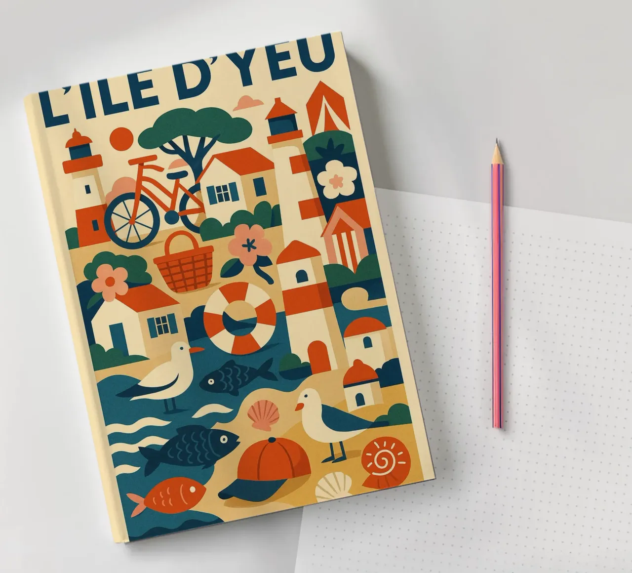 L'ILE D'YEU - The wine poster notebook by JETLAG | affiches voyage