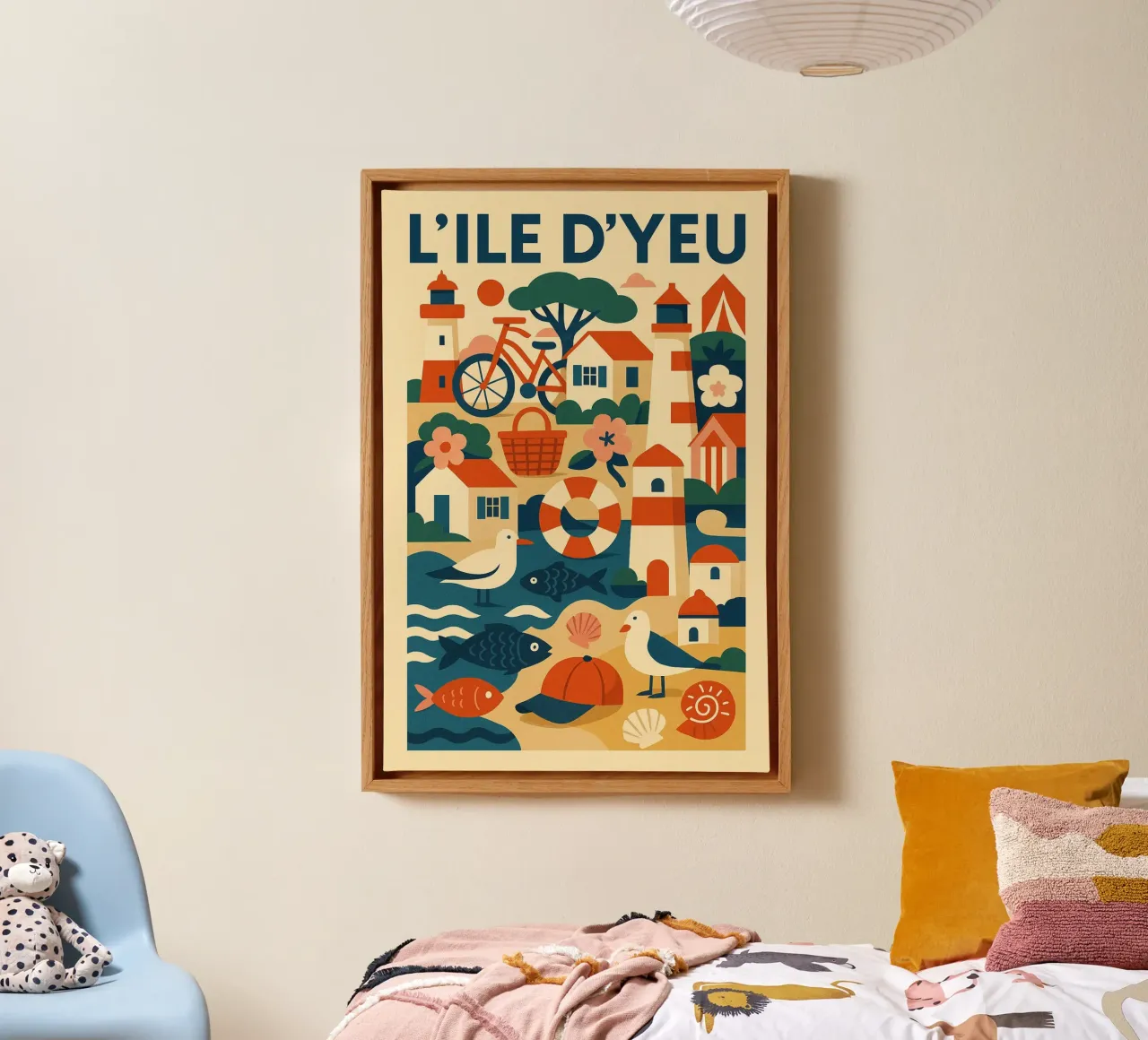L'ILE D'YEU - The wine poster canvas by JETLAG | affiches voyage