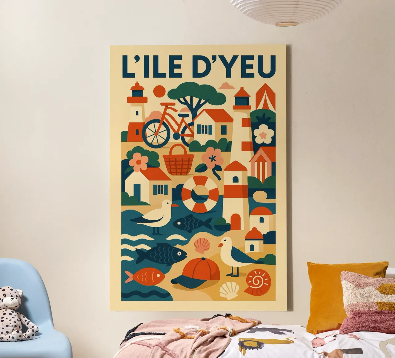 L'ILE D'YEU - The wine poster canvas by JETLAG | affiches voyage